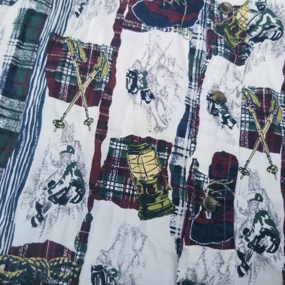 Vintage 90s mountaineering hiking button down Shirt Long Sleeves Men's Size XL - Picture 6 of 7